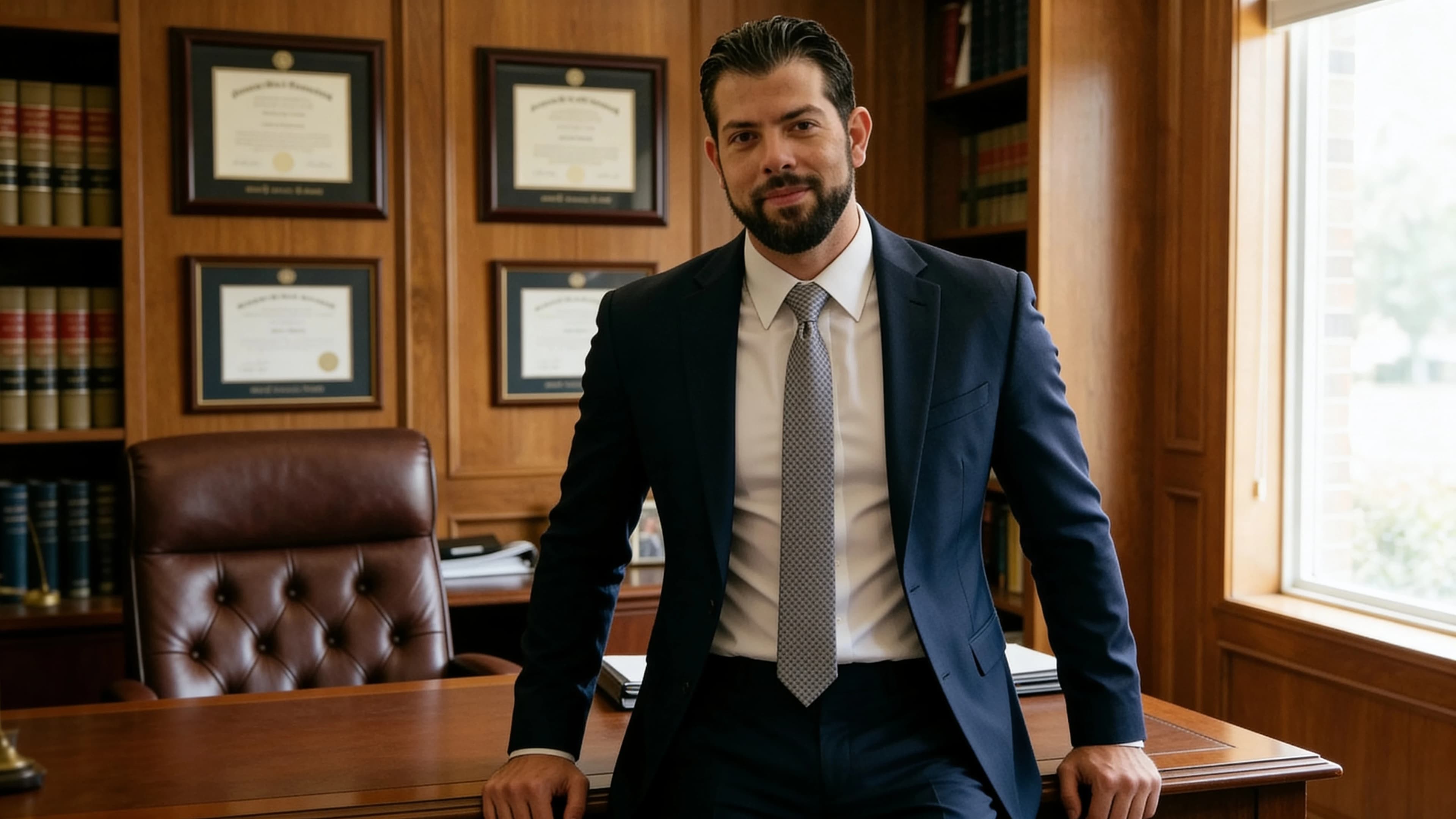Attorney Andres Kroboth in his South Florida law office